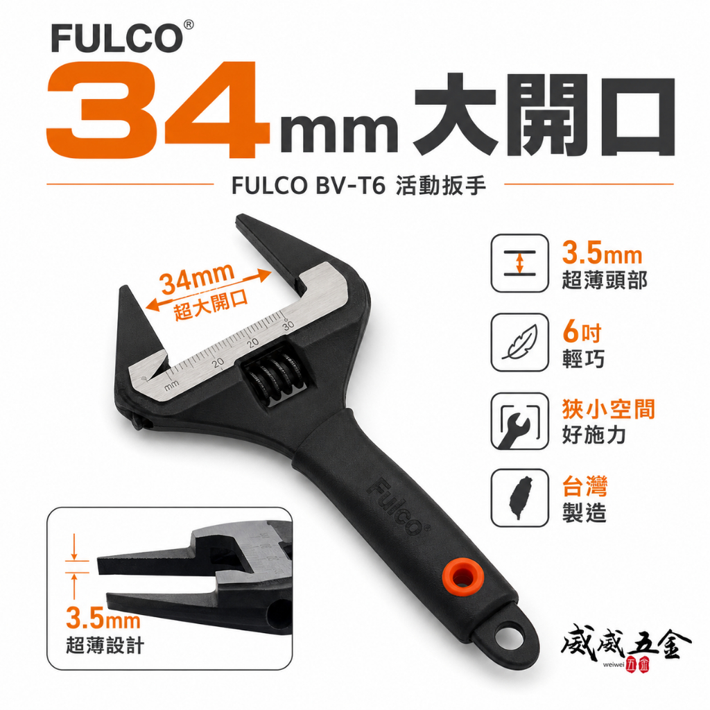 FULCO 品牌｜超薄嘴3.5mm｜規格6