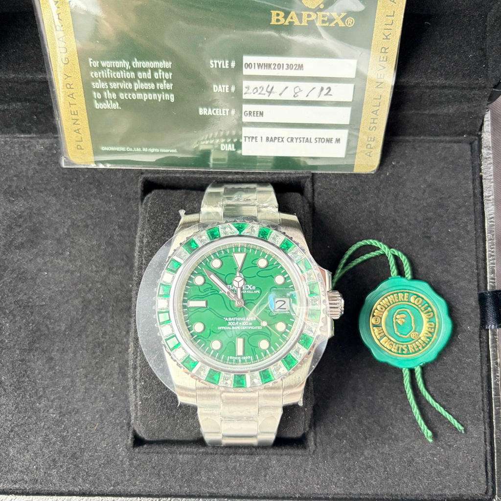 BAPE BAPEX TYPE 1 with crystal stone 寶石綠| 蝦皮購物