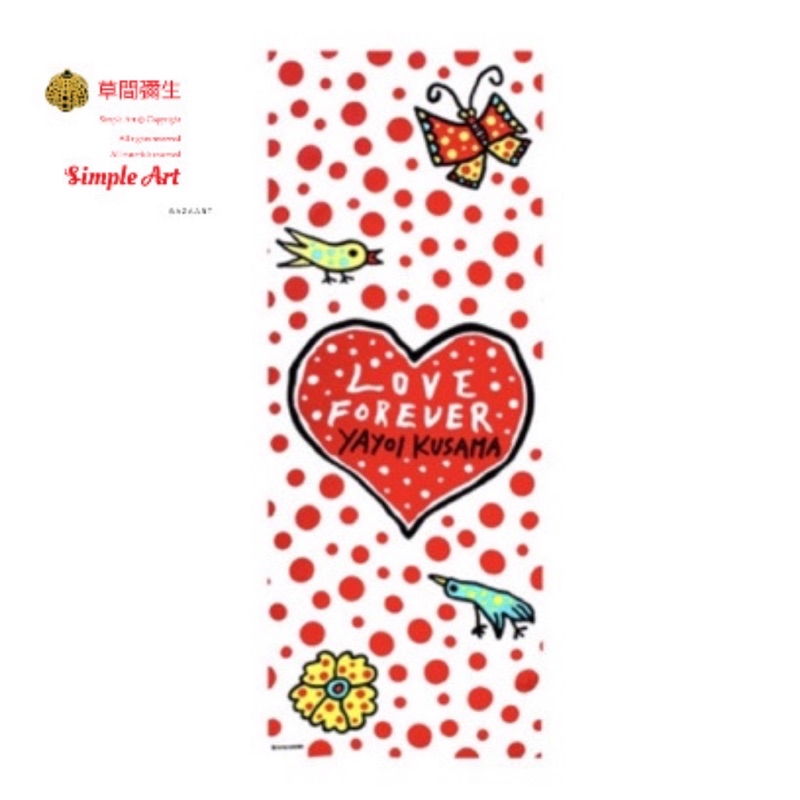 希少レア　草間彌生　Love Forever ティー タオル2枚セット 赤 白 希少》草間彌生Love Forever ティー タオル2枚セット 赤 白