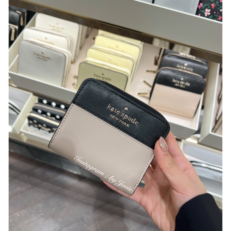 現貨】美國代購🇺🇸 Kate Spade KS 春夏新品防刮中夾短夾皮夾| 蝦皮購物