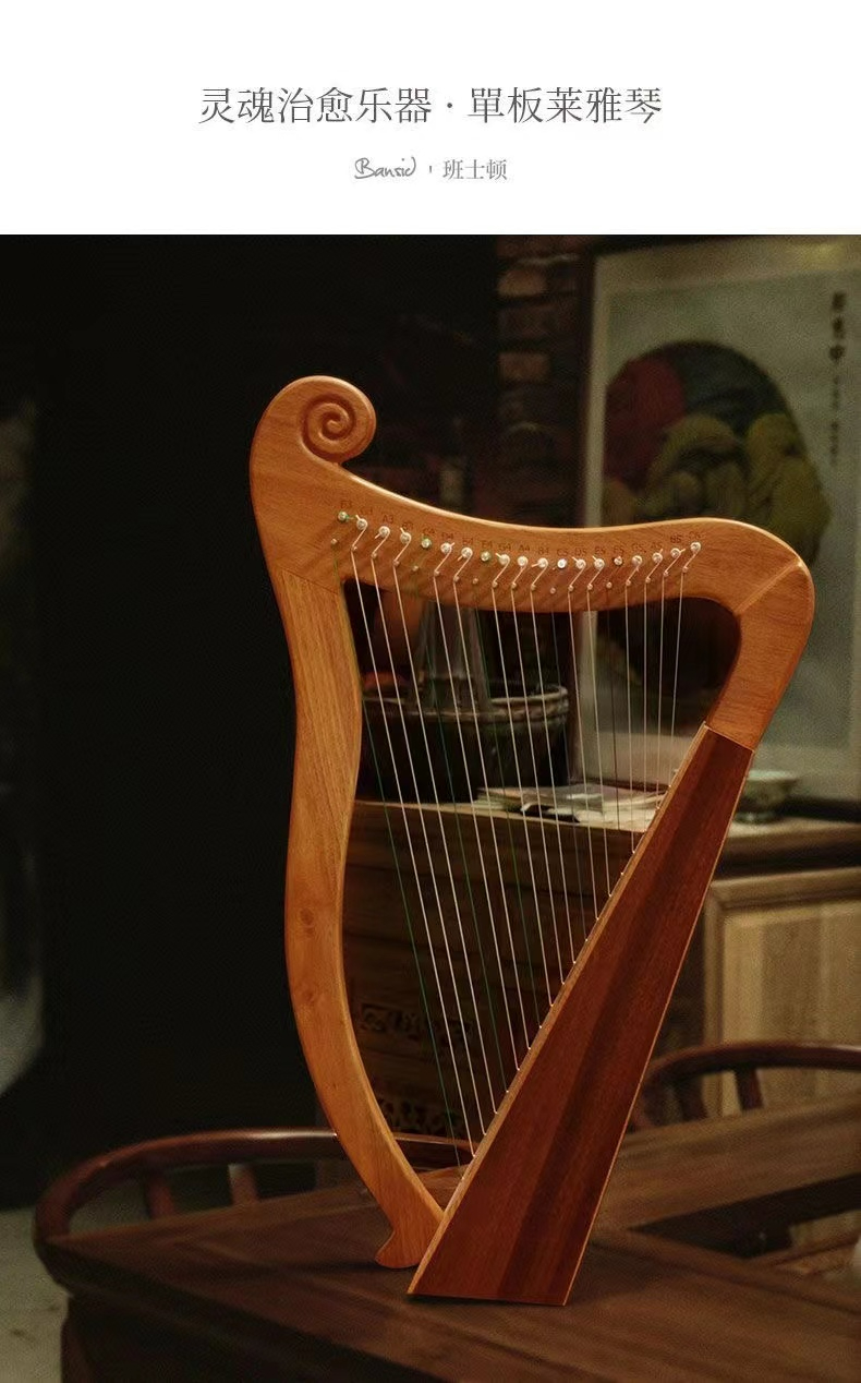 16弦萊雅琴小豎琴箜篌初學者小型里拉琴小眾樂器便攜式易學lyre琴| 蝦皮購物
