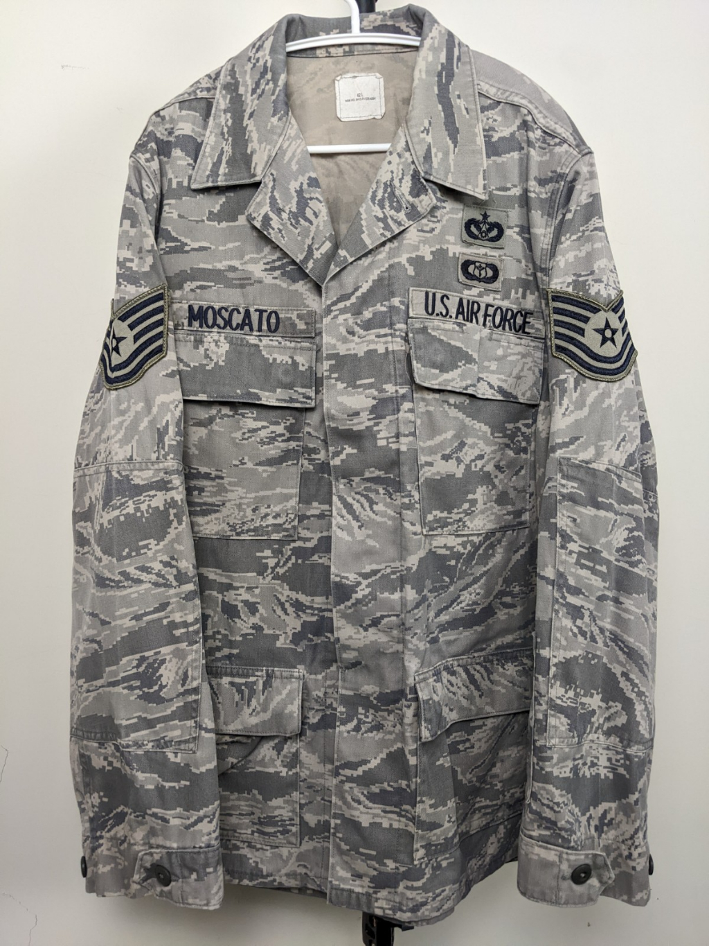 ［SOLWAY BOOG] US AIR FORCE美軍公發 ABU 空軍虎斑迷彩外套「各式官方原布章完整保留」