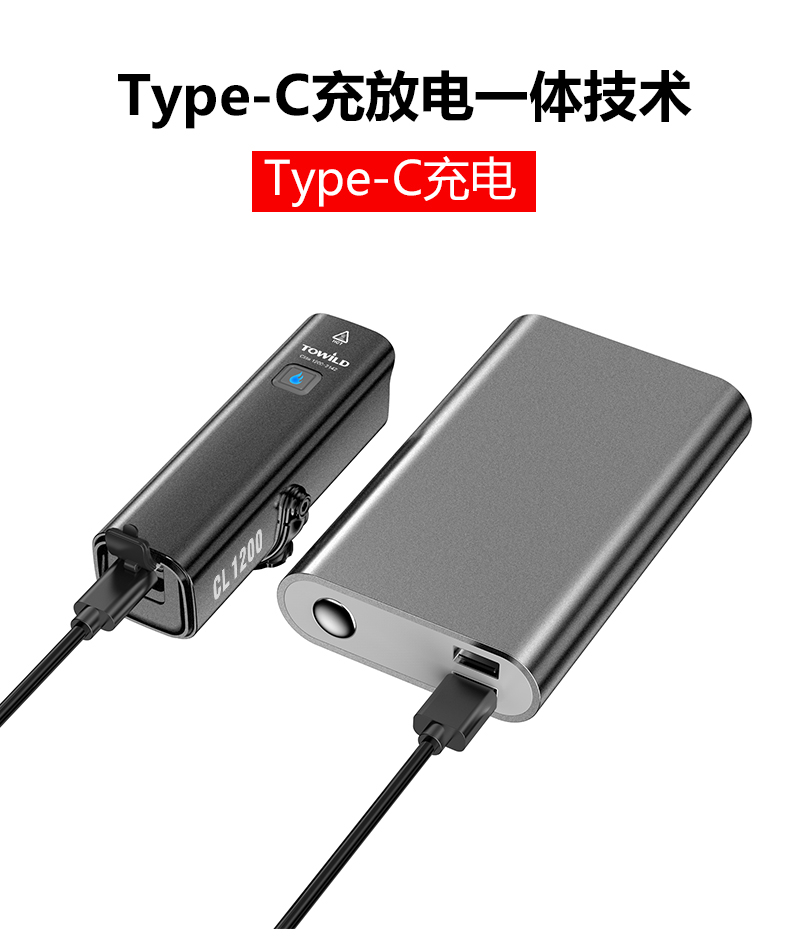 原廠保固2年 TOWILD 拓野 CL1200 流明 自行車前燈 車燈 前燈 大燈 Type-C 防水IPX6 單車前燈 | 蝦皮購物