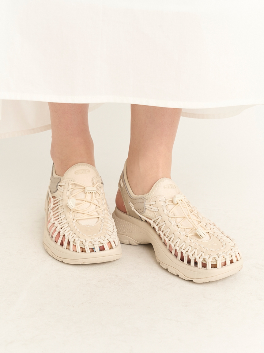 CHII】日本限定KEEN x SNIDEL UNEEK ASTORIA 聯名款奶油灰編織涼鞋