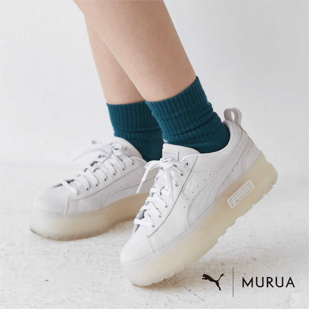 CHII】日本PUMA x MURUA Mayze 日牌聯名款女款厚底麂皮棉花糖灰394221