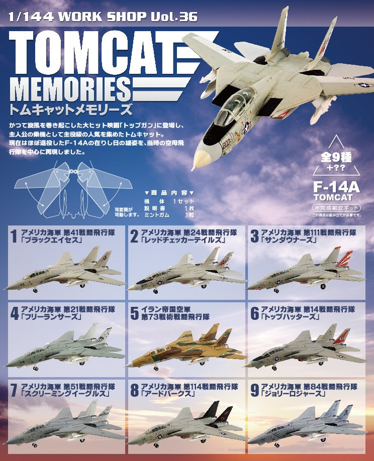 🏆【鐵模ファン】F-Toys 1/144 F-14 TOMCAT MEMORIES（第1彈+ 第