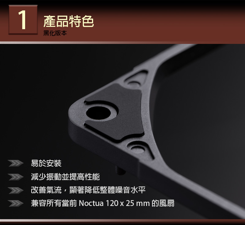 現貨】貓頭鷹Noctua NA-IS1-12 chromax.black SX2 風扇墊高架