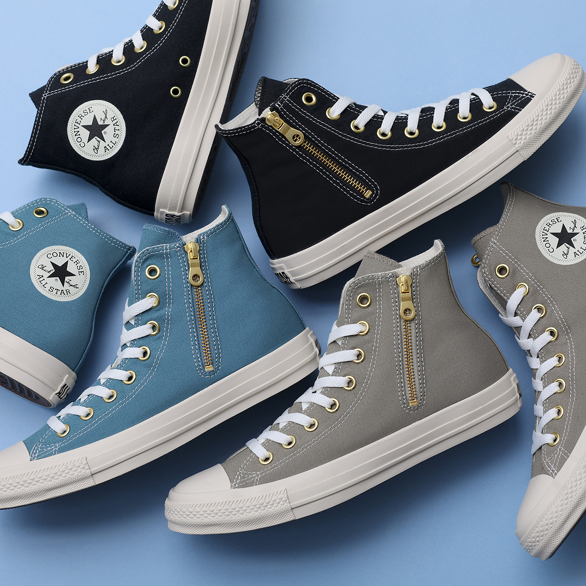 CHII】日本限定Converse ALL STAR GOLDZIP III HI 拉鍊奶茶灰| 蝦皮購物