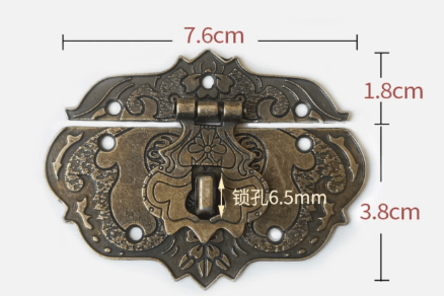 [ 木頭仁 ] 仿古中式面板箱扣木盒鎖扣首飾盒復古搭扣老式禮盒合金扣五金配件 | 蝦皮購物