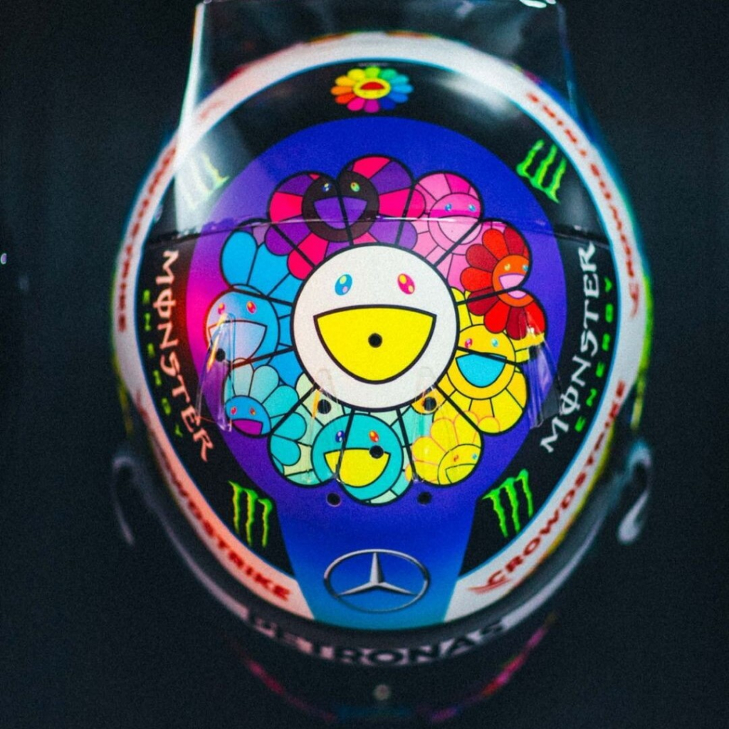 スパーク　ハミルトン　ヘルメット　村上隆　1/5　F1　メルセデス スパーク ハミルトン ヘルメット 村上隆 1/5 F1 メルセデス 2022