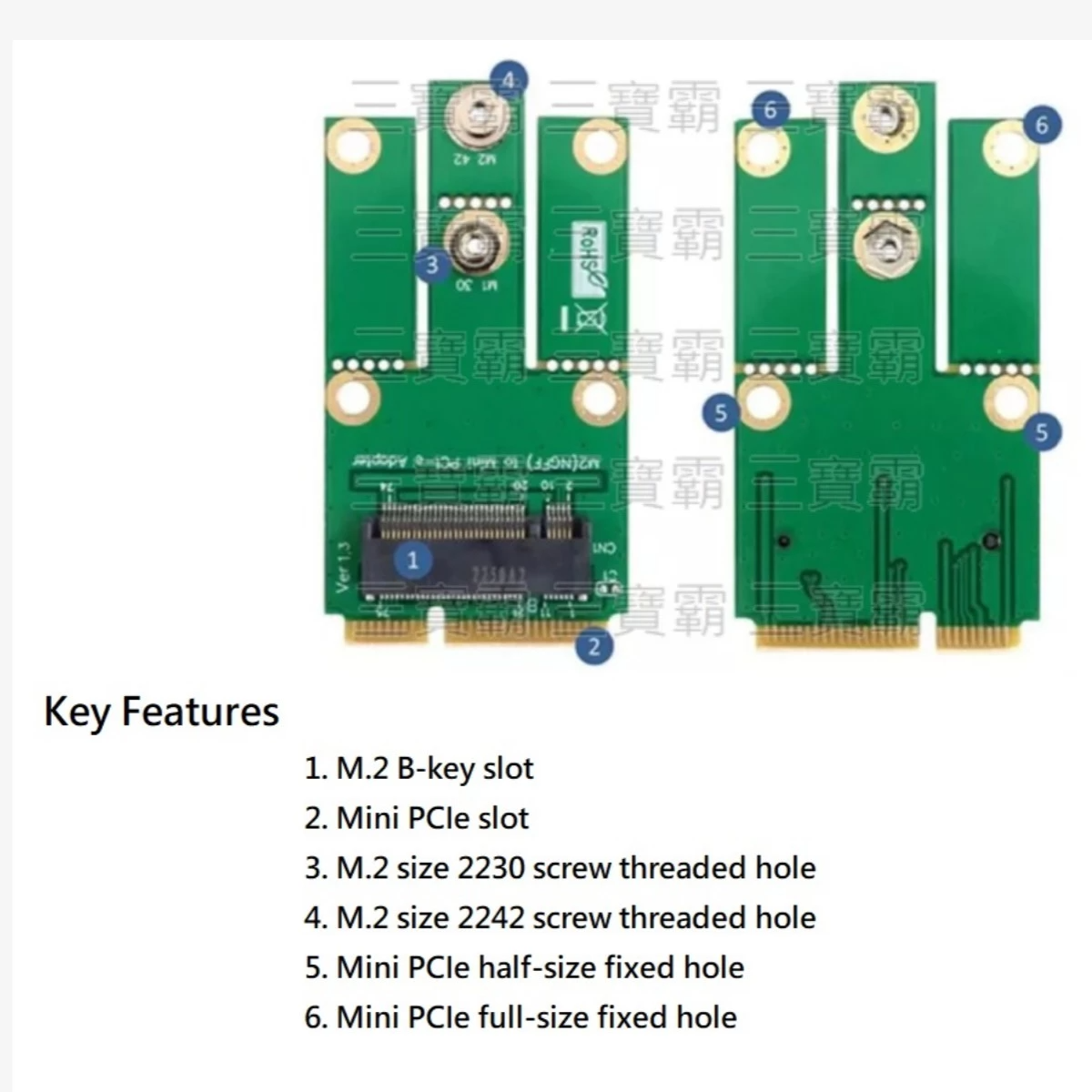 M.2 轉 mini PCI-E 轉接板, M.2 B-Key, 轉 4G/5G 模塊用 | 蝦皮購物