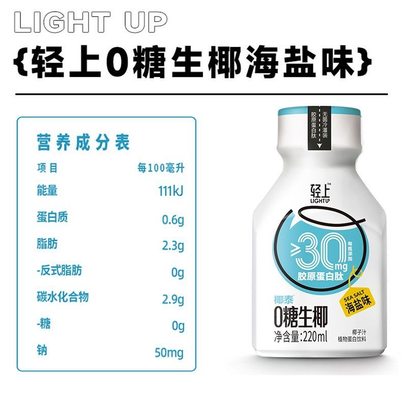【椰泰集團】輕上白樺樹汁 輕上0糖生椰椰子汁0防腐劑椰汁椰奶 原味 海鹽味 生椰拿鐵飲料整箱早餐飲品220ml | 蝦皮購物