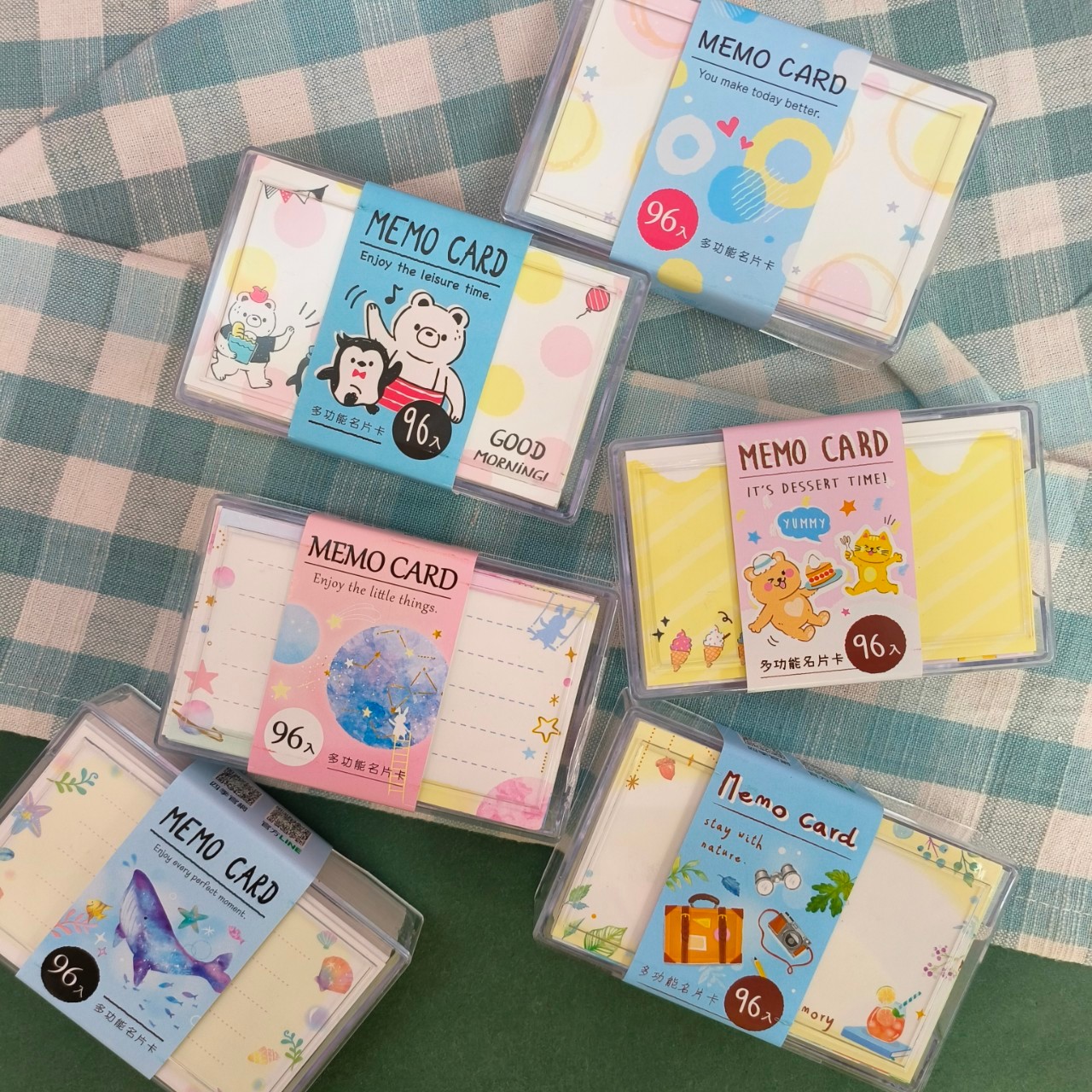 💗現貨💗名片卡 96入 盒裝 彩名卡 名片卡盒 手繪 設計 名片 水彩 麵包 笑臉 傳情小卡 便條 diy 便條紙 | 蝦皮購物