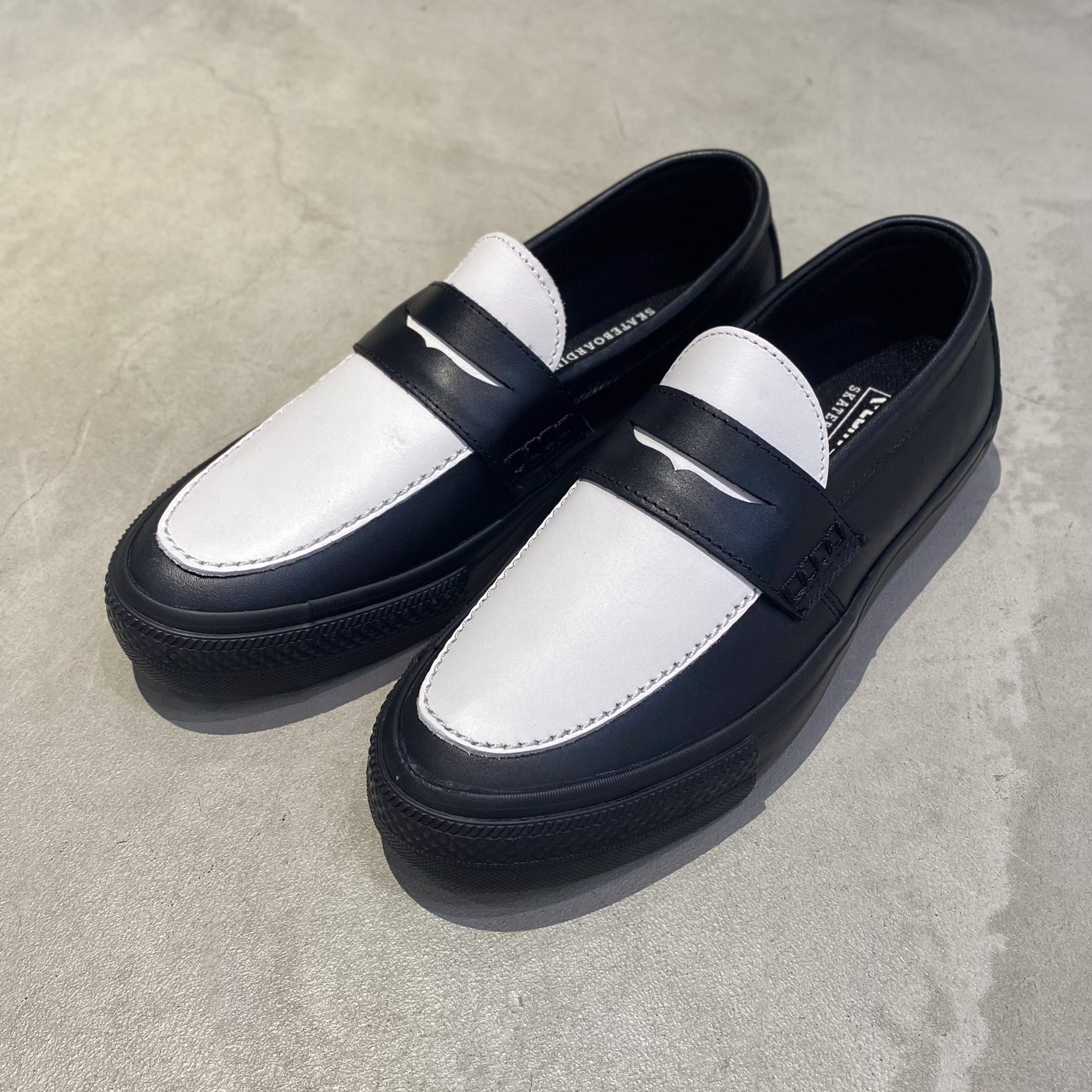 CHII】日本限定Converse CS LOAFER SK LE 黑白皮革樂福鞋| 蝦皮購物