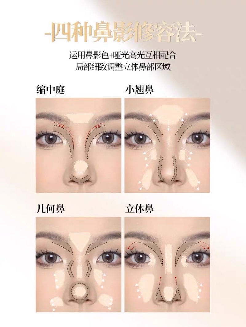鼻影 修容 高光 茗希芝靈動四色修容盤修容盤 高光一體 高光修容盤 | 蝦皮購物