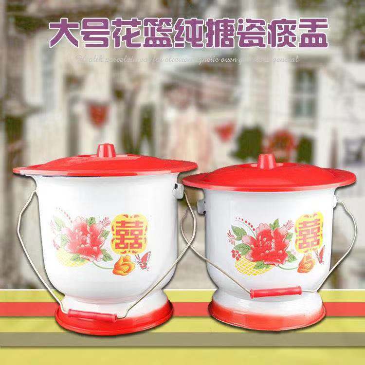 痰盂尿壺 搪瓷 痰盂 坐便器 女高腳尿桶 成人尿盆 帶蓋防臭 家用 起夜老人臥室 加厚 帶提手 痰桶 尿桶 大容量防腐蝕 | 蝦皮購物