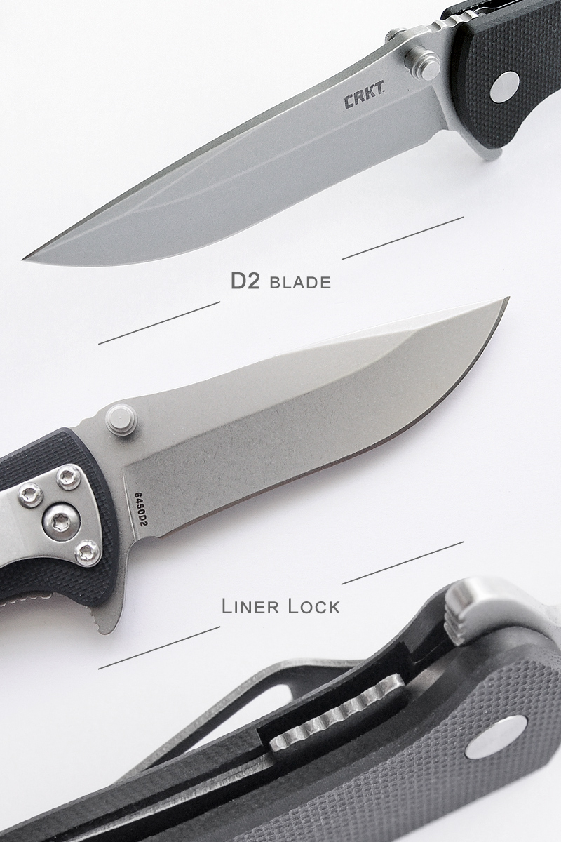 【史瓦特】CRKT Drifter 折刀/D2石洗刀刃/G10 刀柄(#6450D2)/建議售價:2200. | 蝦皮購物