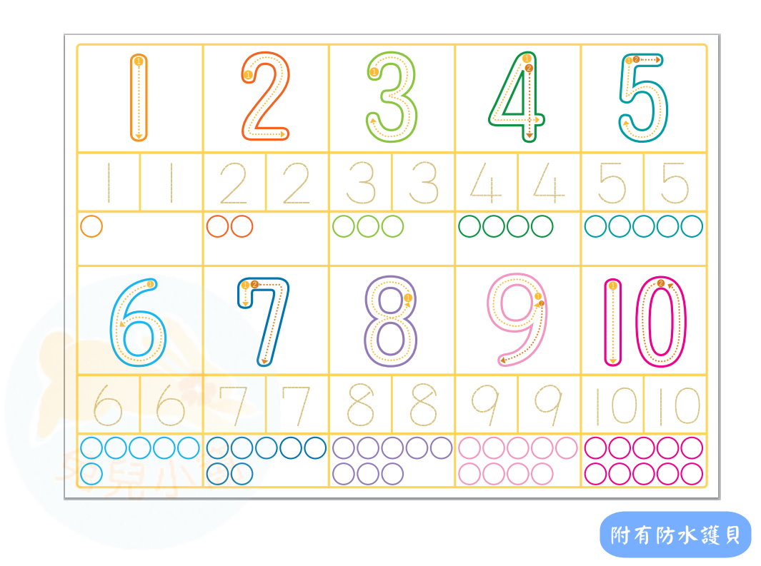 兔兒小窩 | 數字1-10教材 數字教學 數字描寫 幼兒數量教學 數字教材 數字數量教學 運筆 握筆練習 幼稚園數字教材 | 蝦皮購物