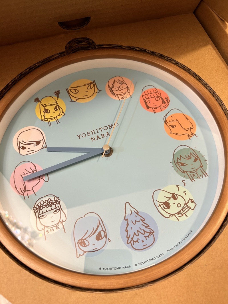 奈良美智 クロック （◯奈良美智 （パタパタクロック WALK ON ブルー  