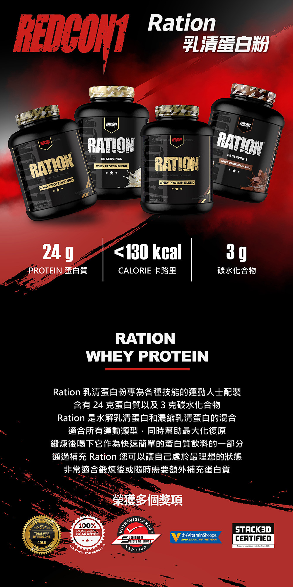 [REDCON1] Ration 乳清蛋白粉 高蛋白 低脂低熱量 Whey Protein | 蝦皮購物