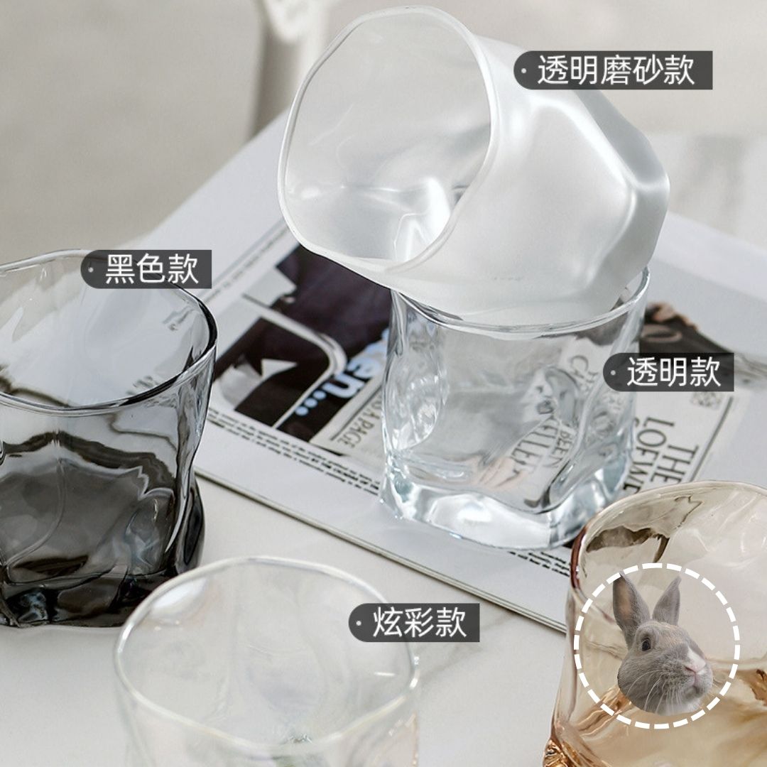 不規則玻璃杯 威士忌杯 玻璃杯 水杯 威士忌杯 異形小杯子 可愛玻璃杯 果汁杯 拍照咖啡廳杯子 豆田の居家生活 | 蝦皮購物