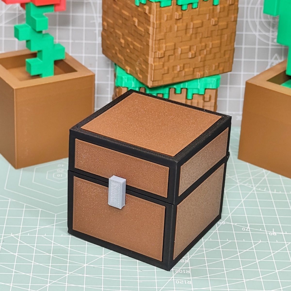 台灣熱賣 我的世界收納盒 Minecraft箱子 桌面擺件 桌面收納盒 我的世界寶箱收納盒 化妝品收納盒 玩具收納盒 | 蝦皮購物