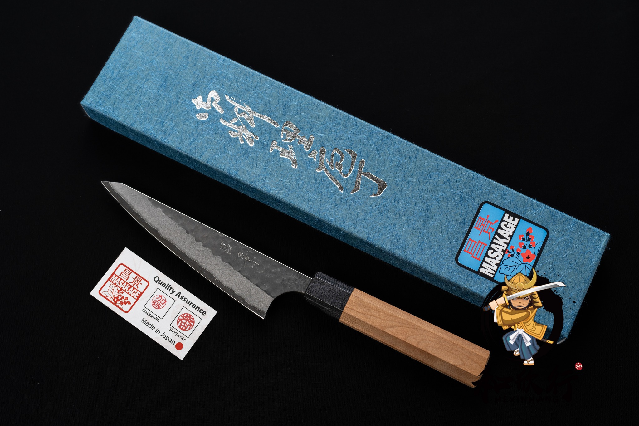 「和欣行」現貨、昌景 小石 超青鋼 刻骨刀 150 mm 黑打 槌目 櫻桃木八角柄 | 蝦皮購物