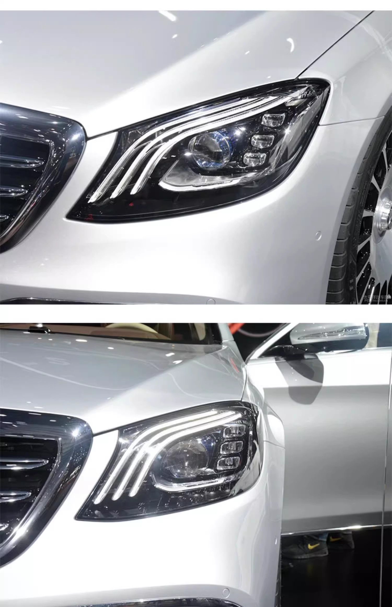 賓士 W222 BENZ 大燈 LED頭燈 S63 S65 S400 低改高階 啟動一抹藍 LED魚眼 | 蝦皮購物