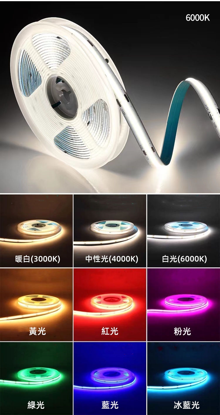 台灣現貨 led燈帶 低壓cob 12V自粘燈條 480燈 超亮 家裝吊頂 商業櫥櫃 裝飾軟燈帶 嵌入式線性燈 燈槽燈帶 | 蝦皮購物