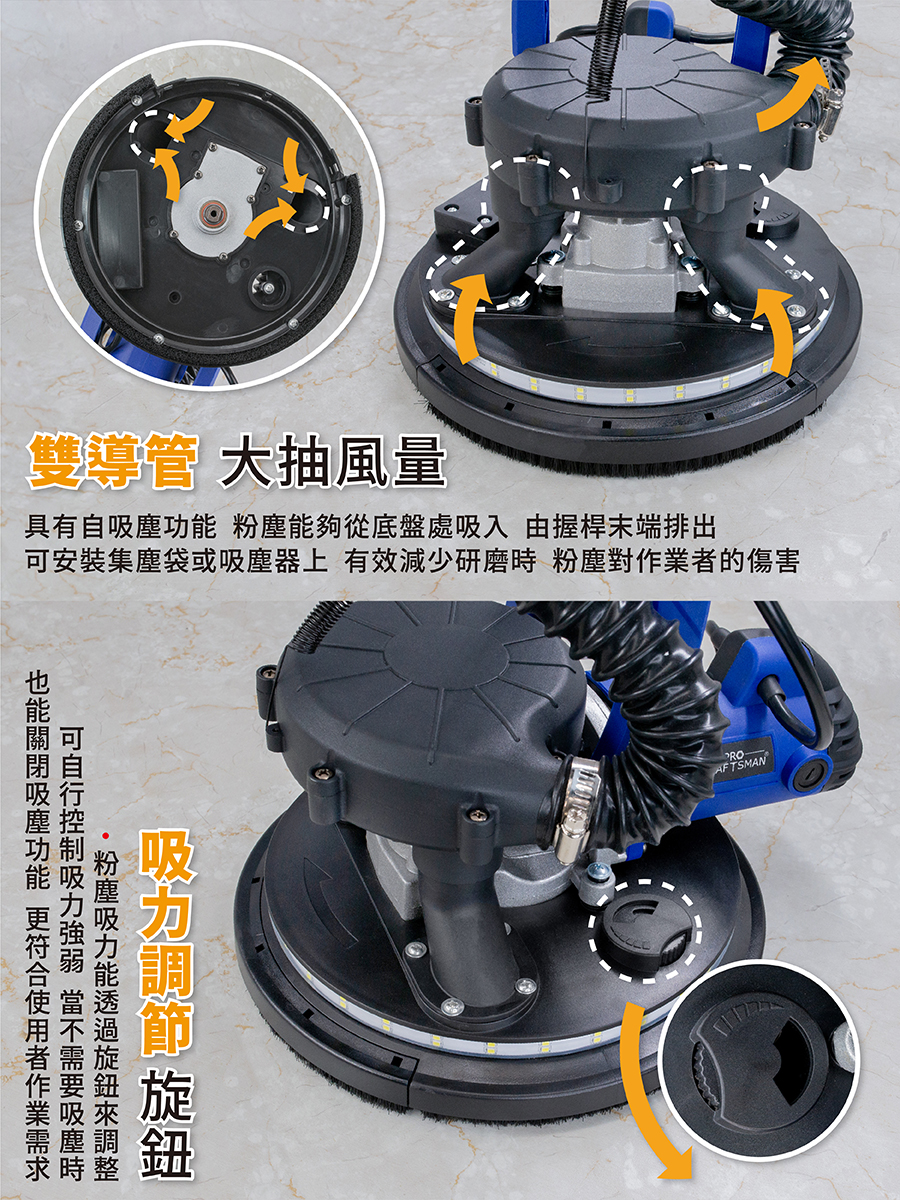 《🌞工具職人》110V集塵式－電動牆地研磨機 長柄牆面打磨機散打砂光機氣動砂紙機 毛胚屋牆壁癌油漆壁紙大理石木地板拋光機 | 蝦皮購物