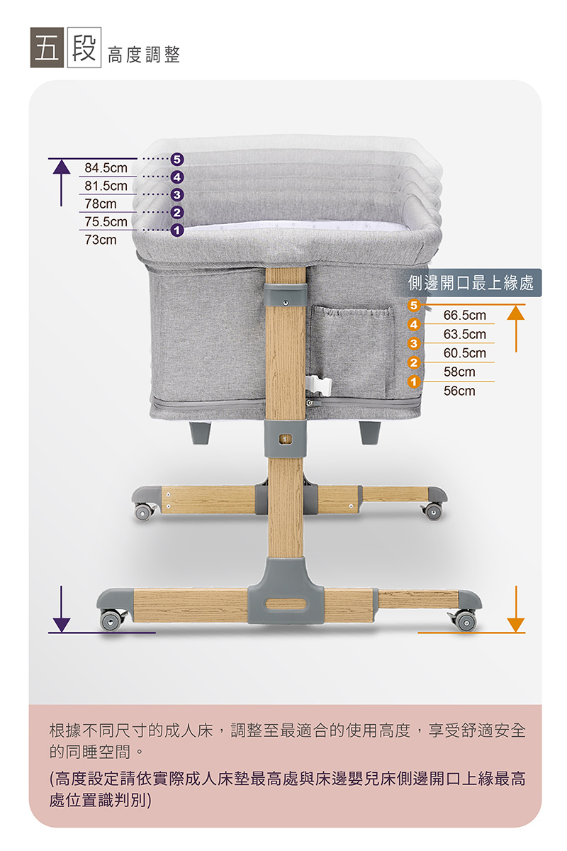 L.A. Baby 多功能成長型床邊嬰兒床/遊戲床/0-3歲適用 +樂豆毯80*120cm(超值兩件組/星河灰) | 蝦皮購物