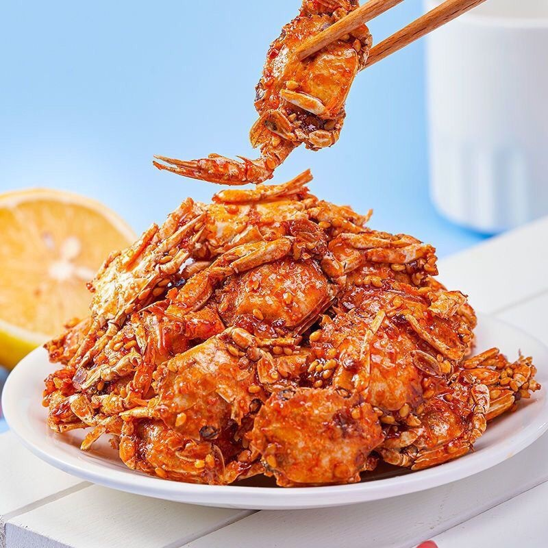 【新店特惠】香酥辣蟹 卽食 麻辣香辣小螃蟹 海蟹 海蝦 琵琶蝦 皮皮蝦 下飯菜下酒菜解饞小零食 海鮮海味河鮮休閒零食 | 蝦皮購物
