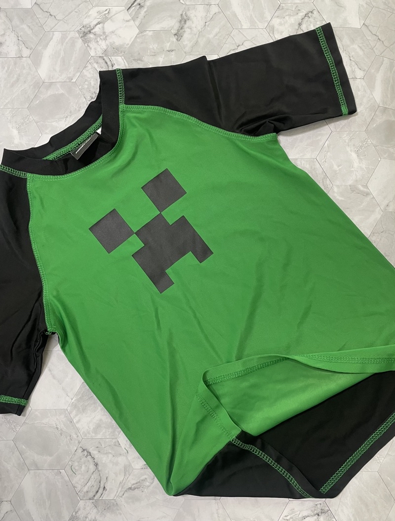 現貨 ️外貿原單Minecraft 我的世界麥塊衣服夏季防曬UPF50+海灘男童長袖泳衣 | 蝦皮購物
