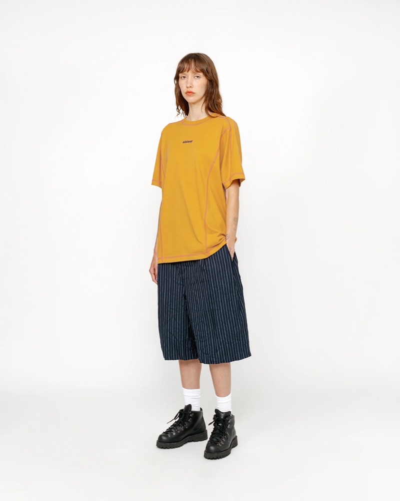 【stussy】WAVE COTTON CREW 3色展開 BLACK MUSTARD BLUE org.jpg