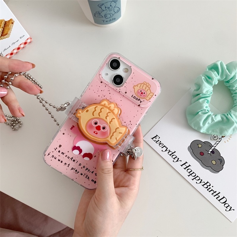 Little Things|Loopy露比小海狸鯛魚燒手機背夾掛繩｜手機殼 iphone手機殼 | 蝦皮購物