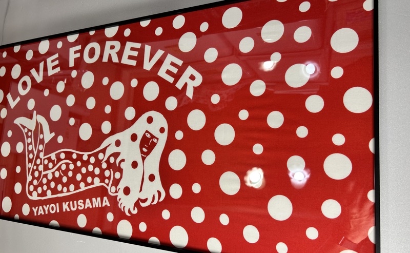 希少レア　草間彌生　Love Forever ティー タオル2枚セット 赤 白 希少》草間彌生Love Forever ティー タオル2枚セット 赤 白