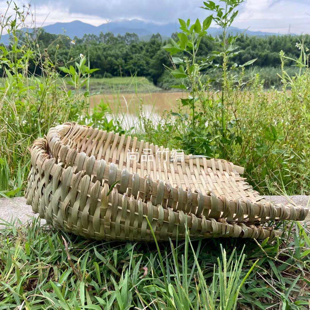 竹籃 竹筐 純手工 竹編制品 不帶耳朵泥土開口鏟防洪箢篼箢箕石頭糞箕篼撮箕畚箕簸箕 | 蝦皮購物