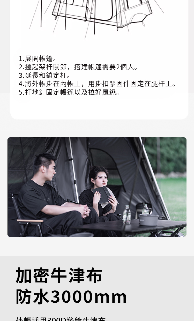 超大空間【台灣24H出貨】keephike 10-16人屋脊帳篷 鋁合金便攜式可折疊野餐露營帳篷 自動帳篷 防水露營帳篷 | 蝦皮購物