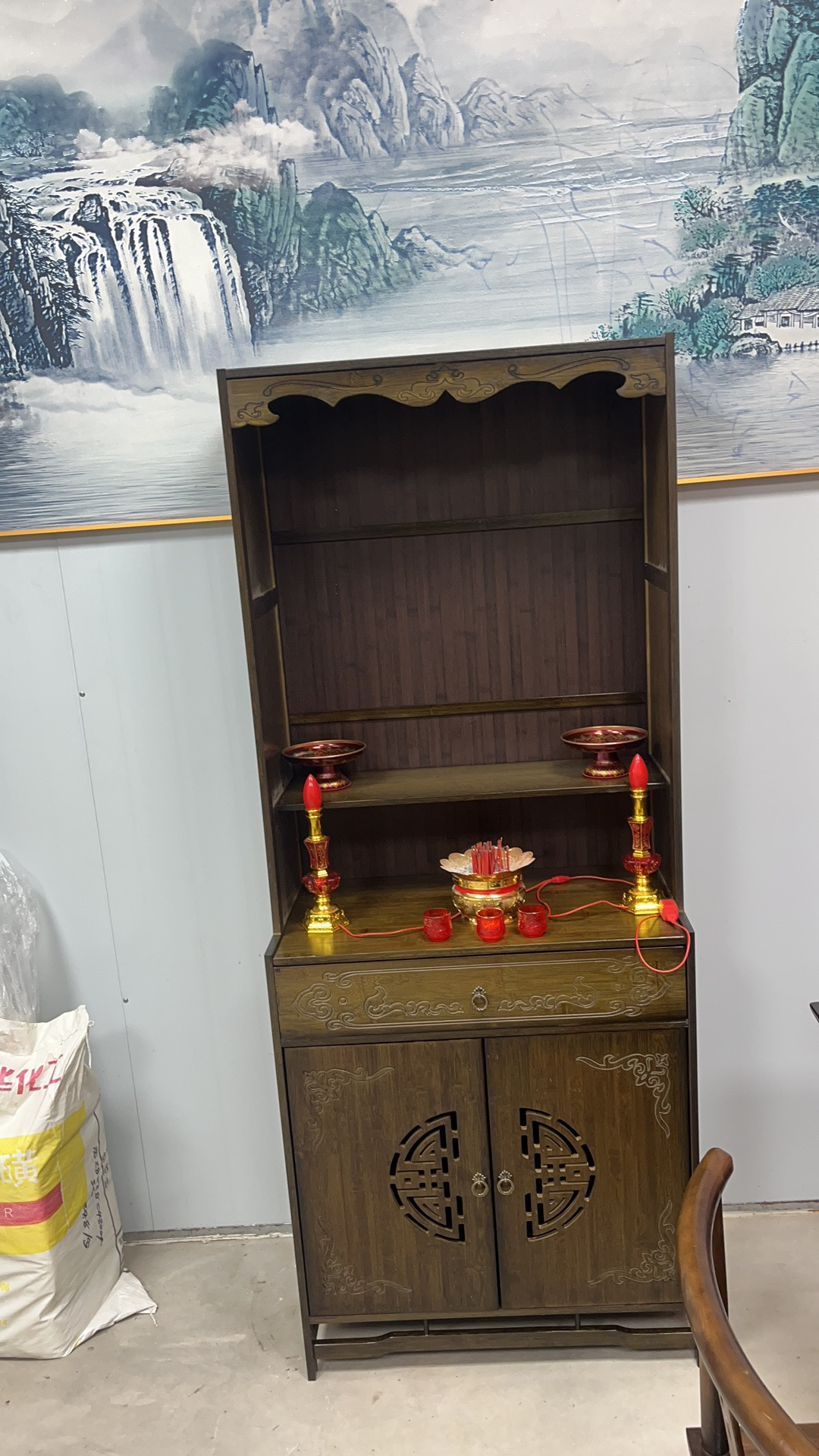 【神龕櫃 宅配免運】 財神爺供台 家用觀音菩薩神台 立櫃 關公香火供奉神位桌子 神明桌 佛桌 祖先桌 供桌SLH083 | 蝦皮購物
