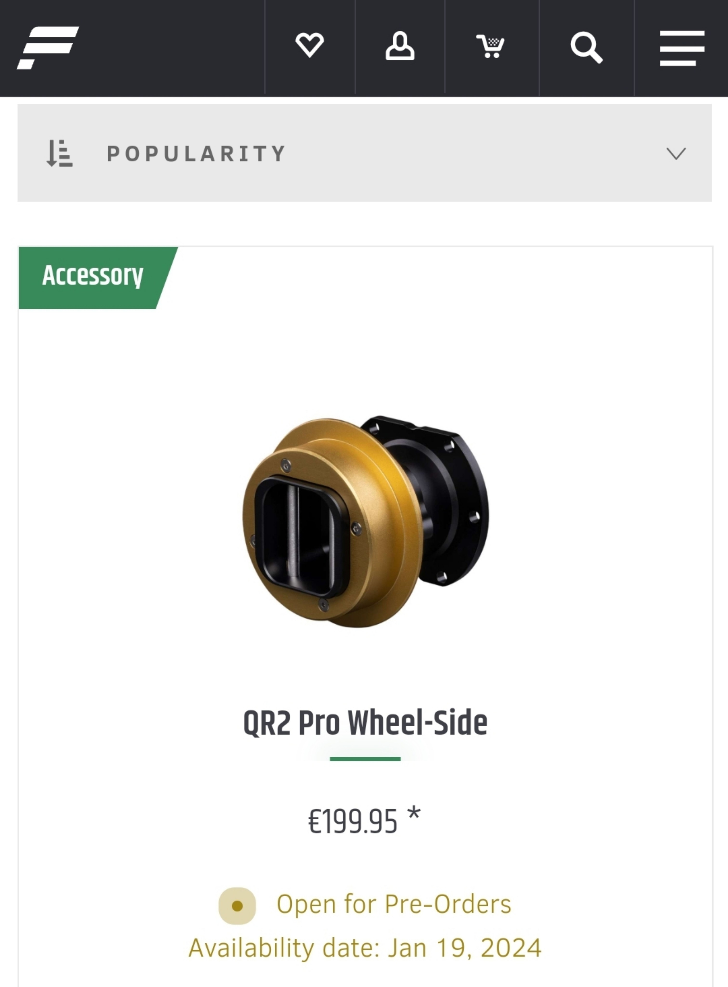 全蝦皮最低價 夏未特賣少200 Fanatec QR2 Pro Wheel Side 快拆+Podium Hub 組合 | 蝦皮購物
