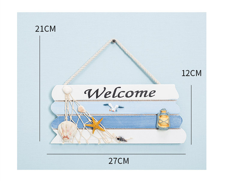 木質WELCOME牌 歡迎光臨吊牌 舵手魚骨船槳歡迎掛牌 地中海做舊風格歡迎牌 海洋裝飾 地中海風格 海洋風 | 蝦皮購物