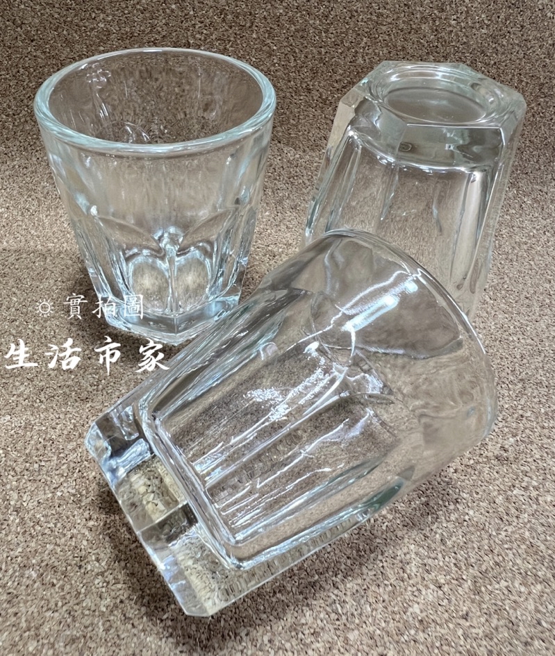 現貨100cc 六角杯六角底小杯子醋杯沙瓦杯喇叭杯小茶杯烈酒杯厚口