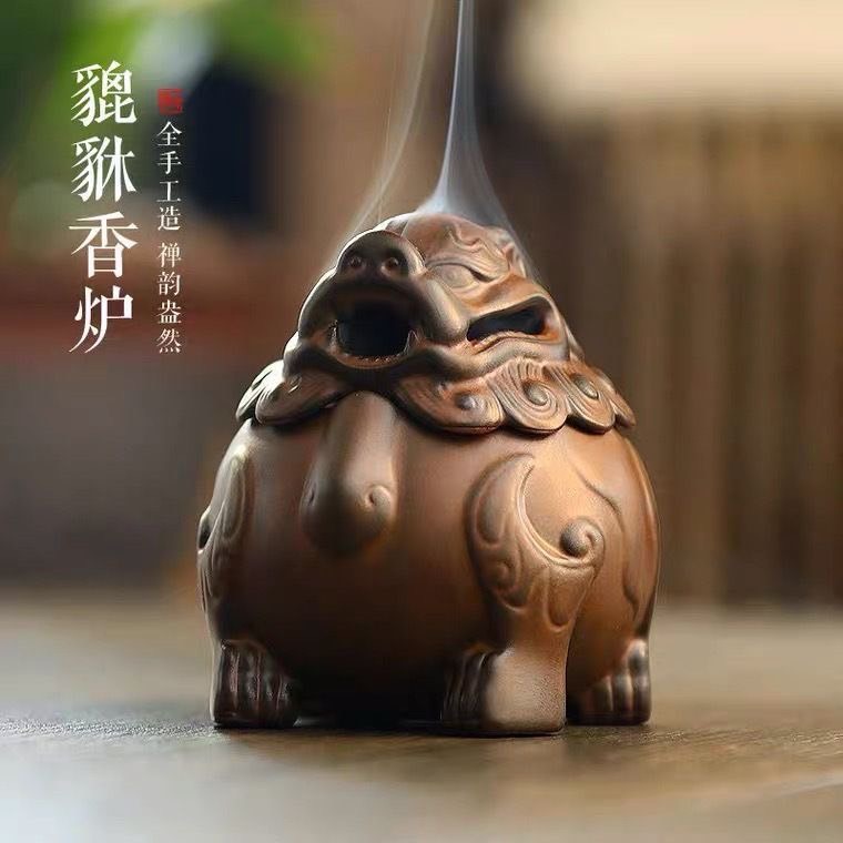 【茶王商店】仿古狻猊香爐 香爐 貔貅 貔貅香爐 檀香爐 盤香爐 薰香爐 檀香 沉香爐 線香 薰香爐 線香爐 香立 香插 | 蝦皮購物