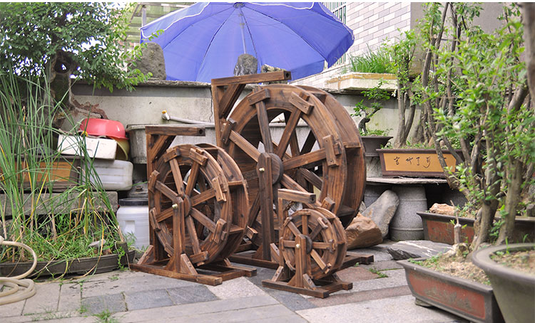 ⭐︎みやびを様⭐︎水車　木製　水車径46㎝　庭　置物　和風　庭園 ⭐︎みやびを様⭐︎水車 木製 水車径46㎝ 庭 置物 和風 庭園 ⭐︎