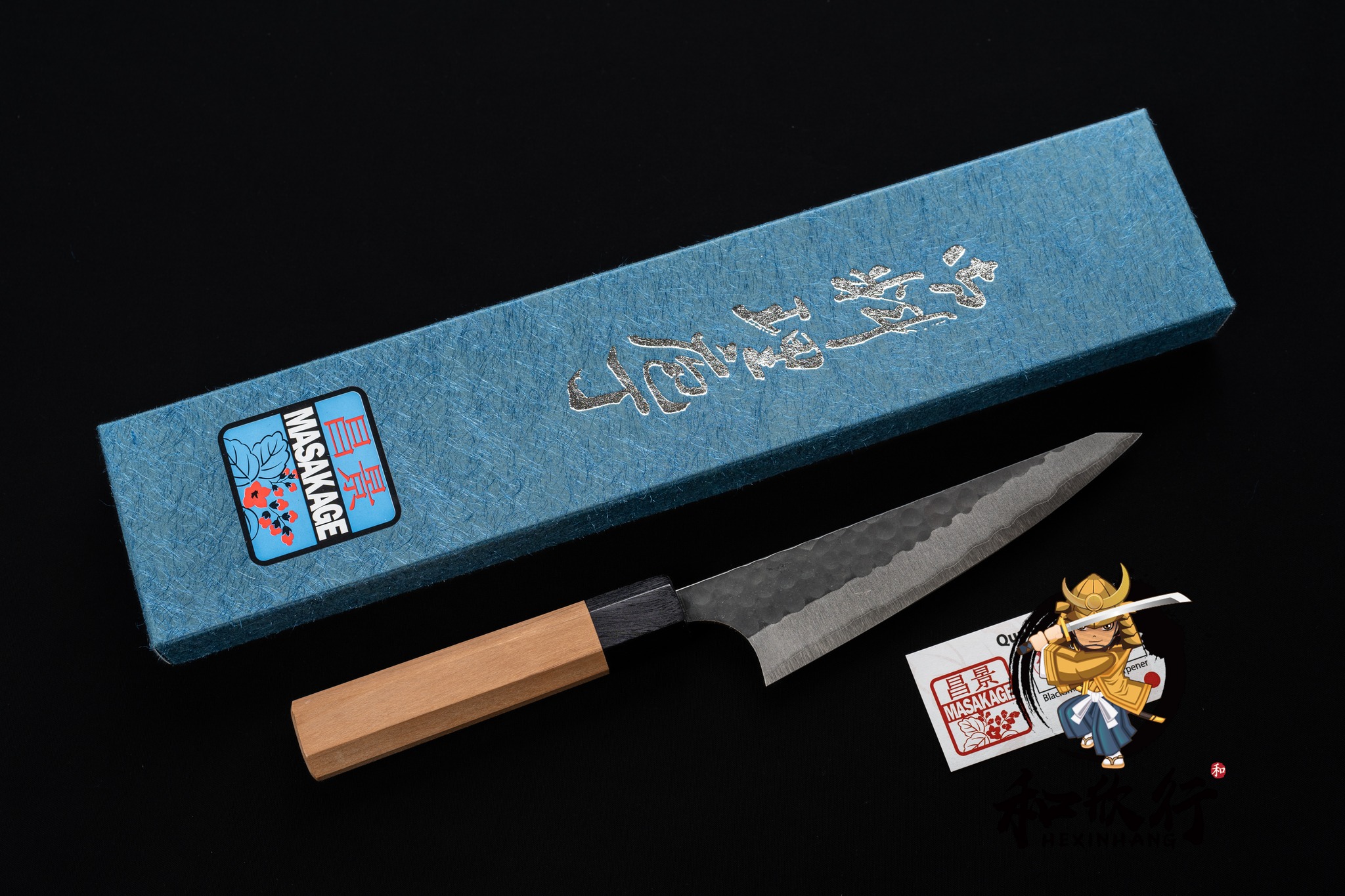 「和欣行」現貨、昌景 小石 超青鋼 刻骨刀 150 mm 黑打 槌目 櫻桃木八角柄 | 蝦皮購物