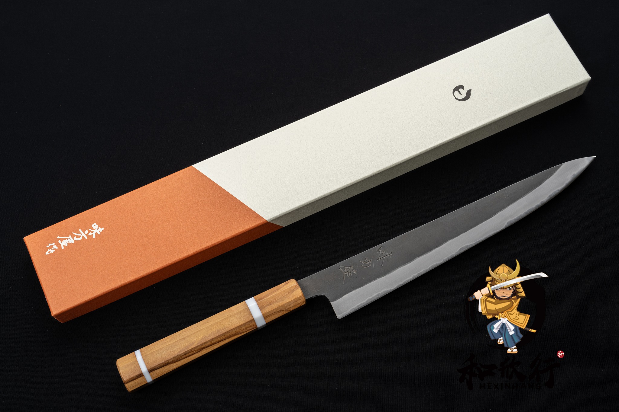 和欣行」現貨、日野浦刃物工房味方屋鉄白二鋼黒打筋引刀240mm、270mm