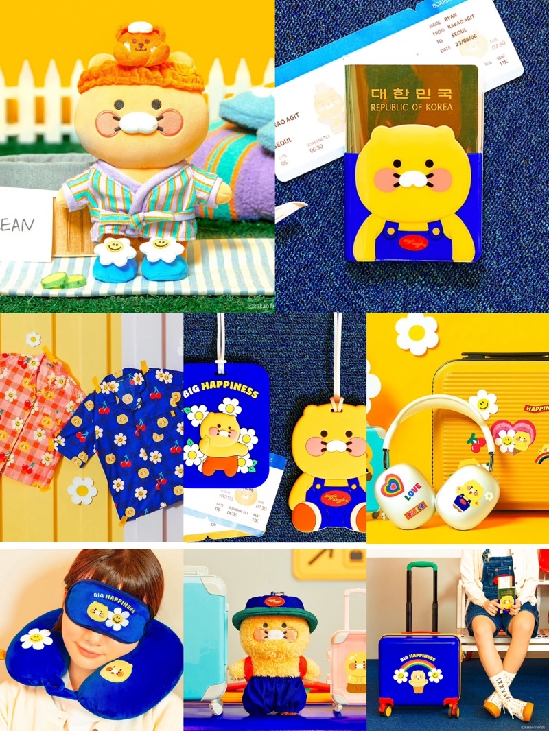 [9091]正品 韓國WiggleWiggle kakao friends聯名款 春植娃娃 春植睡衣 行李吊牌 韓國代購 | 蝦皮購物