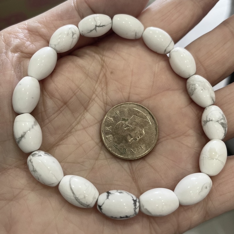 現貨 天然 水晶 白松石 白松 圓珠 鑽切 隨型 愛心 橢圓形水晶 玉石 白紋石 手串 手珠 串珠 手鍊 珠串 | 蝦皮購物