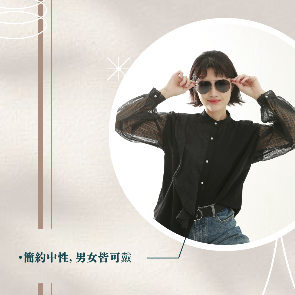 【ASLLY】空域之翼飛行員偏光墨鏡｜高級銀 Y2055 飛行員墨鏡 復古墨鏡 金屬鏡框 瘦小臉神器 時尚配件 防曬 | 蝦皮購物
