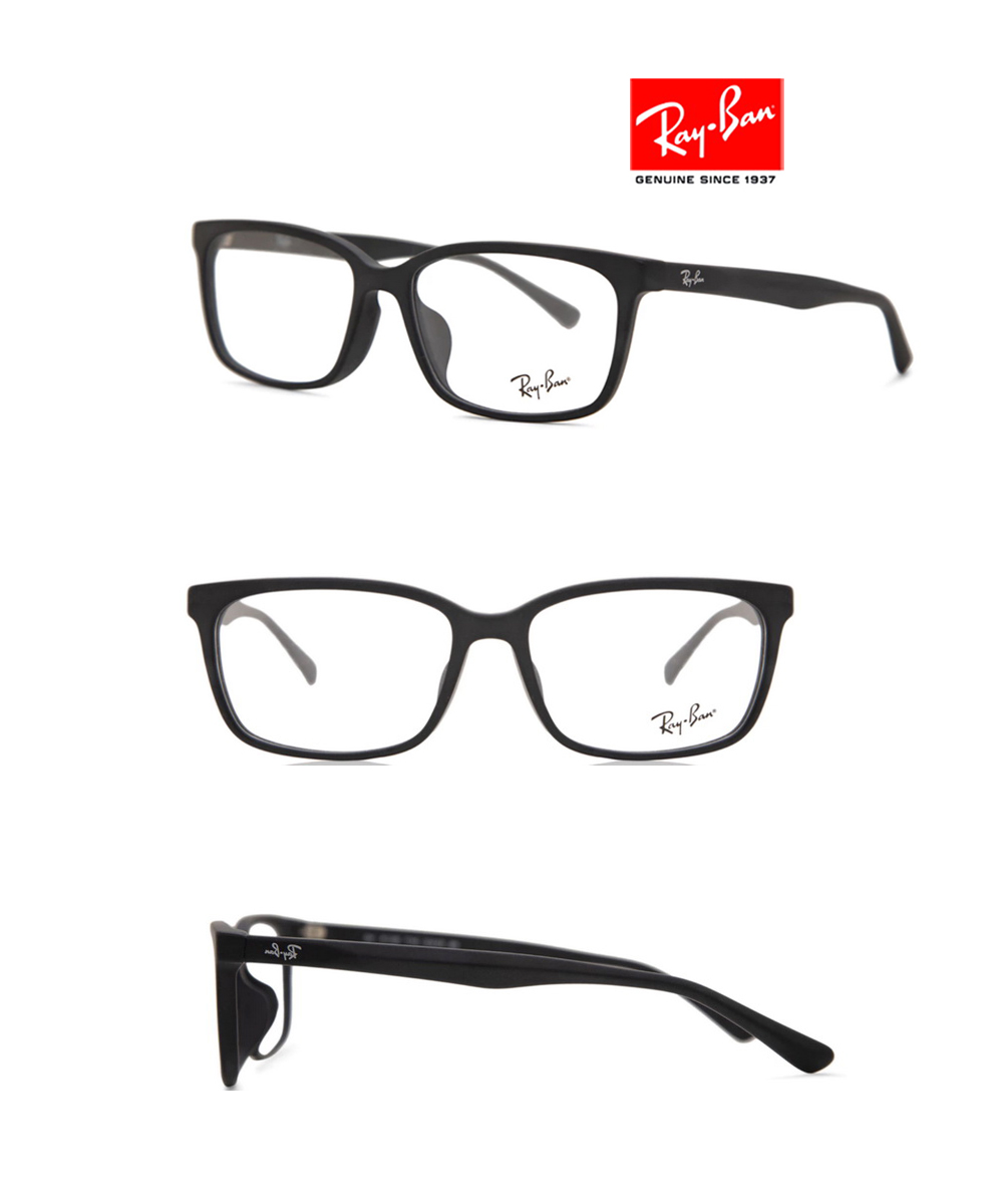 【原廠公司貨】RayBan 雷朋 亞洲版 簡約設計光學眼鏡 舒適加高鼻墊設計 RB5319D 2477 55mm 霧黑 | 蝦皮購物